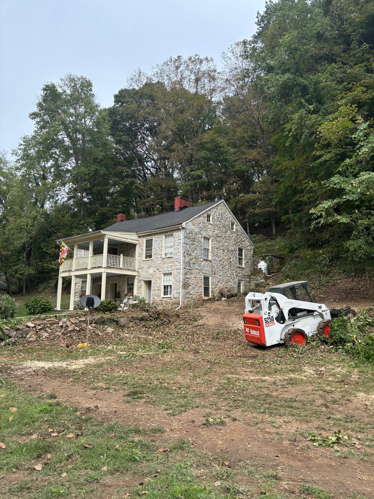 L.C Tree Services crew and tree care project